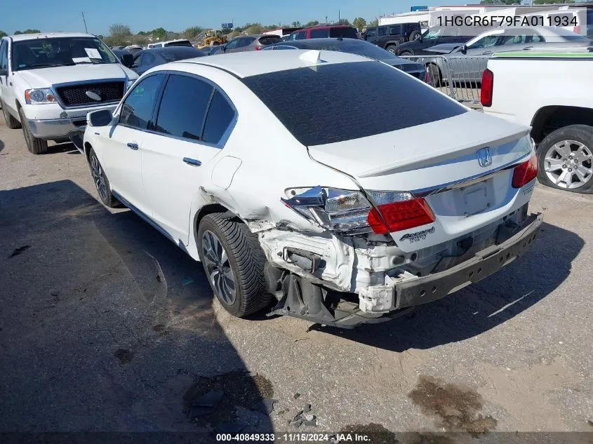 2015 Honda Accord Hybrid Touring VIN: 1HGCR6F79FA011934 Lot: 40849333