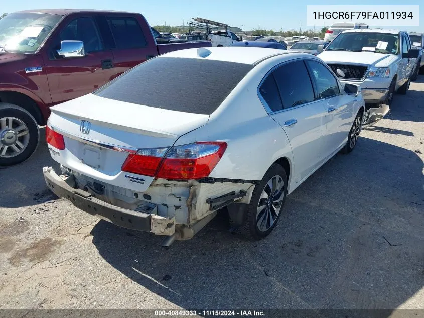 2015 Honda Accord Hybrid Touring VIN: 1HGCR6F79FA011934 Lot: 40849333