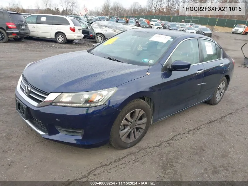 2015 Honda Accord Lx VIN: 1HGCR2F3XFA211016 Lot: 40869254