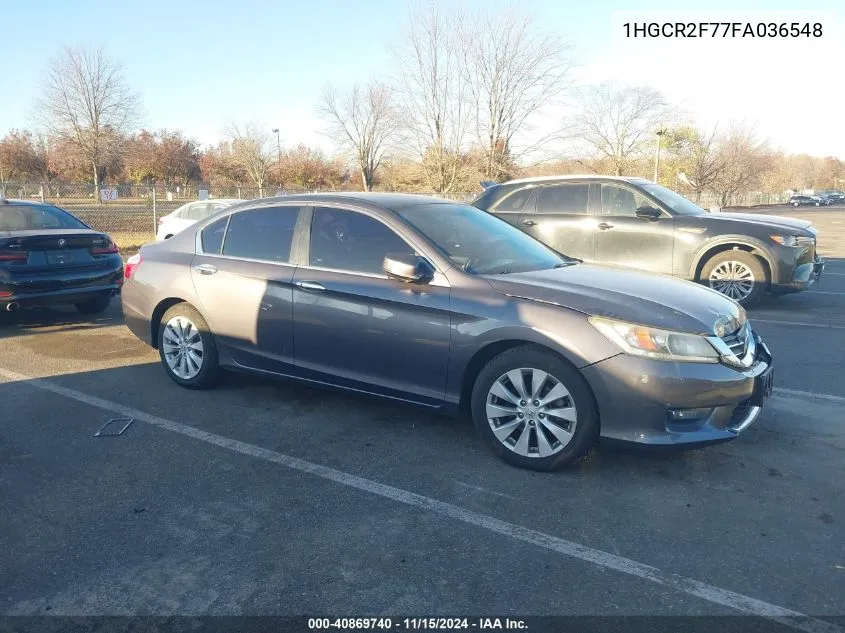 2015 Honda Accord Ex VIN: 1HGCR2F77FA036548 Lot: 40869740