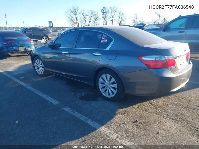 2015 Honda Accord Ex VIN: 1HGCR2F77FA036548 Lot: 40869740