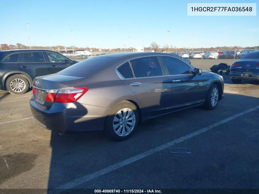 2015 Honda Accord Ex VIN: 1HGCR2F77FA036548 Lot: 40869740