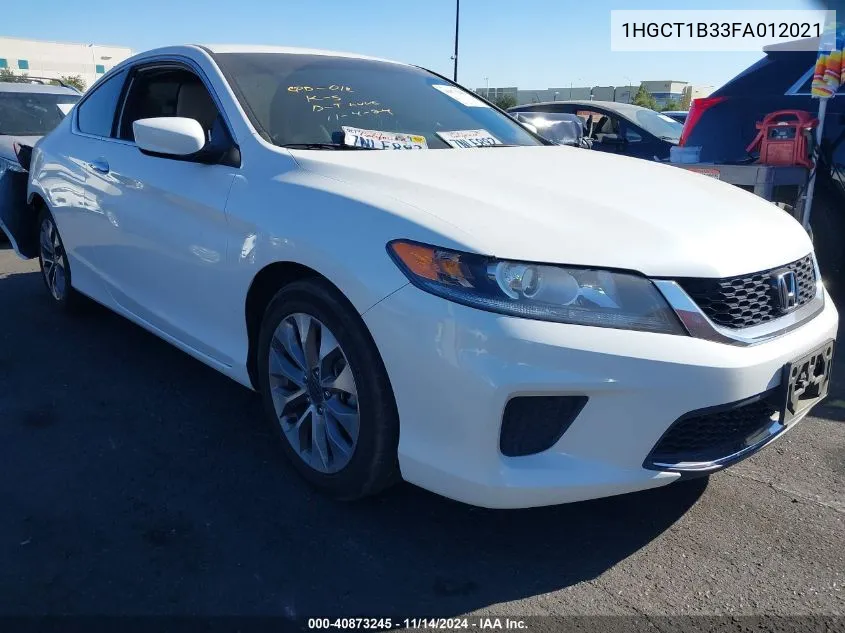 2015 Honda Accord Lx-S VIN: 1HGCT1B33FA012021 Lot: 40873245