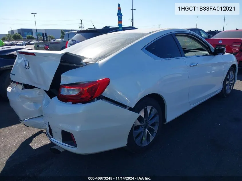 2015 Honda Accord Lx-S VIN: 1HGCT1B33FA012021 Lot: 40873245