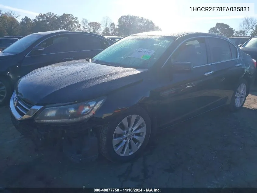 2015 Honda Accord Ex VIN: 1HGCR2F78FA035831 Lot: 40877758