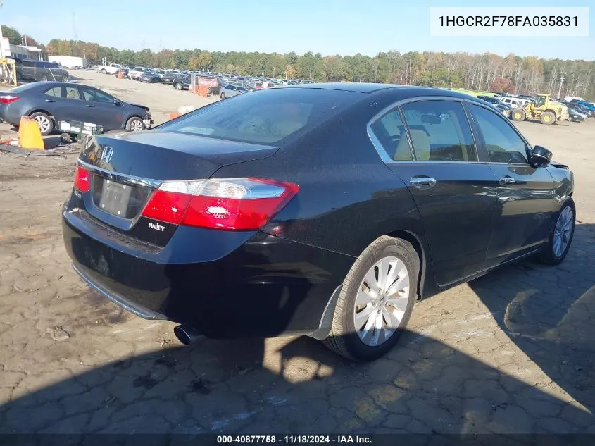 2015 Honda Accord Ex VIN: 1HGCR2F78FA035831 Lot: 40877758