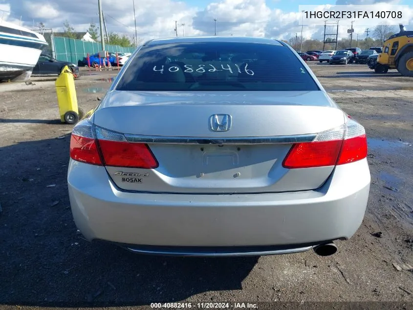 2015 Honda Accord Lx VIN: 1HGCR2F31FA140708 Lot: 40882416