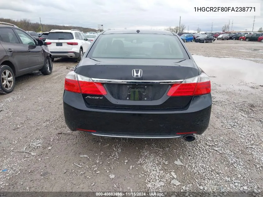 2015 Honda Accord Ex-L VIN: 1HGCR2F80FA238771 Lot: 40883695