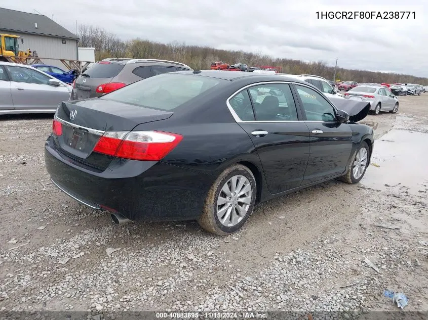 2015 Honda Accord Ex-L VIN: 1HGCR2F80FA238771 Lot: 40883695