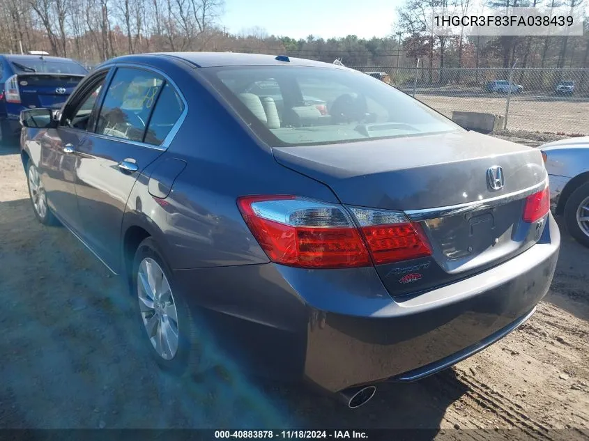 2015 Honda Accord Ex-L V-6 VIN: 1HGCR3F83FA038439 Lot: 40883878