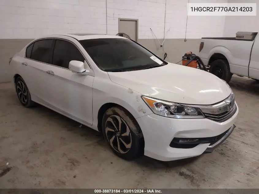 2016 Honda Accord Ex VIN: 1HGCR2F77GA214203 Lot: 38873184