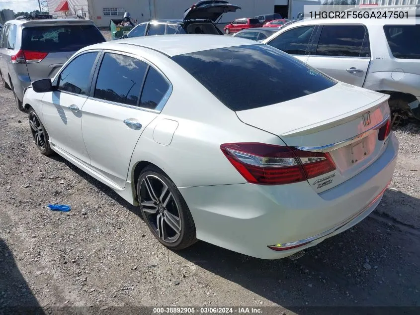 1HGCR2F56GA247501 2016 Honda Accord Sport