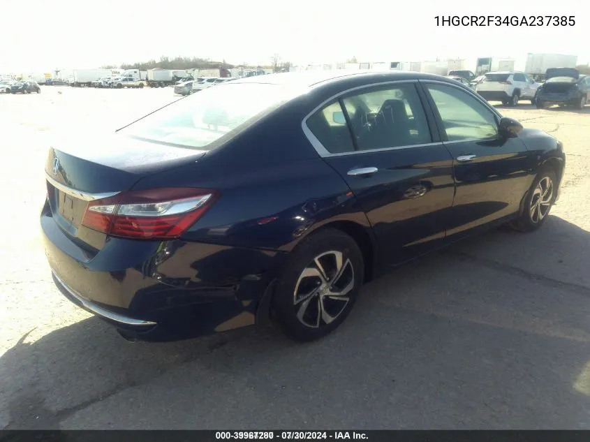 1HGCR2F34GA237385 2016 Honda Accord Lx