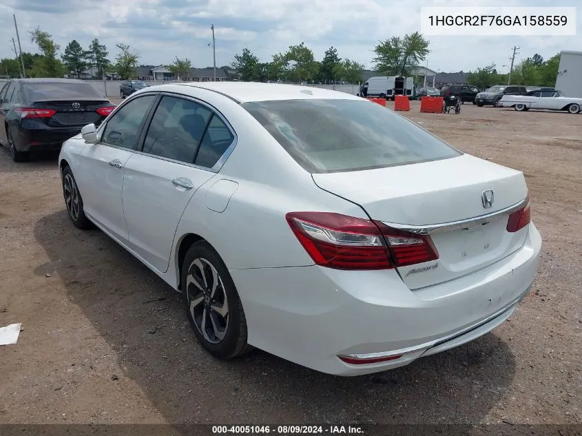 2016 Honda Accord Ex VIN: 1HGCR2F76GA158559 Lot: 40051046