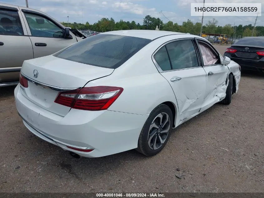 2016 Honda Accord Ex VIN: 1HGCR2F76GA158559 Lot: 40051046