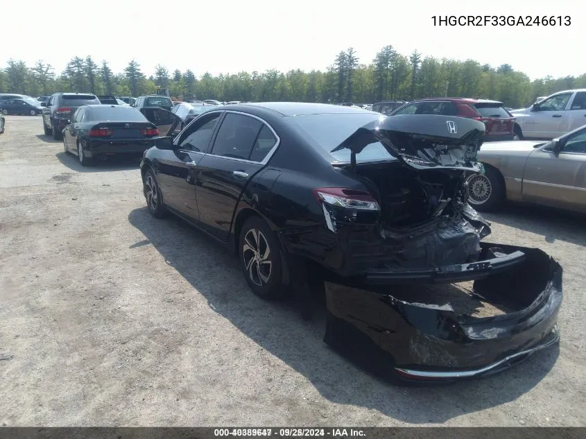 1HGCR2F33GA246613 2016 Honda Accord Lx