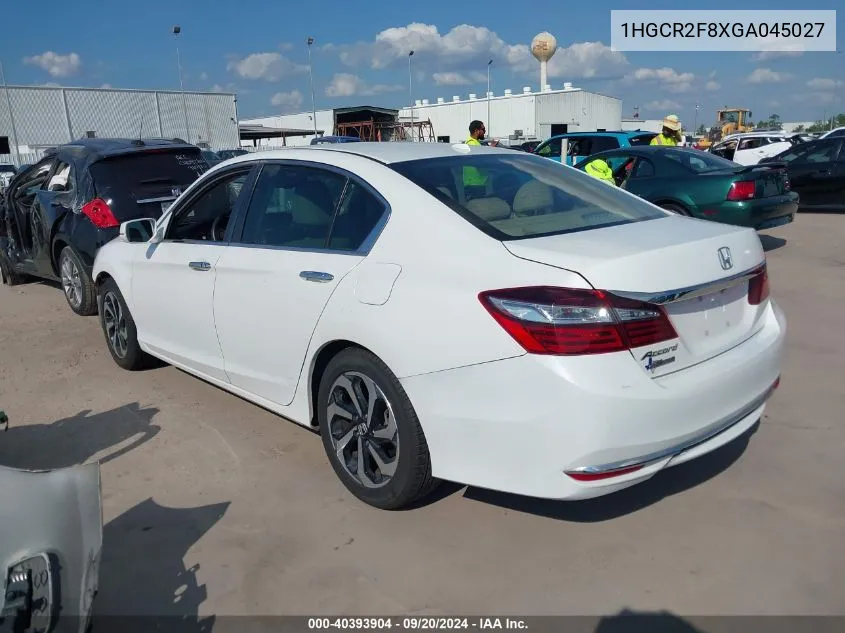 1HGCR2F8XGA045027 2016 Honda Accord Ex-L