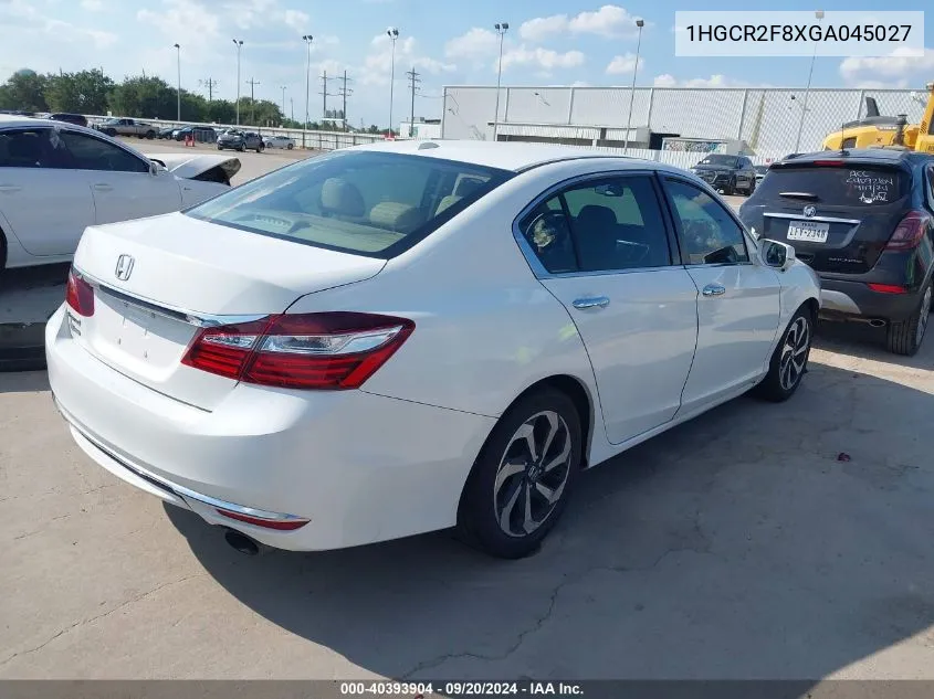 2016 Honda Accord Ex-L VIN: 1HGCR2F8XGA045027 Lot: 40393904