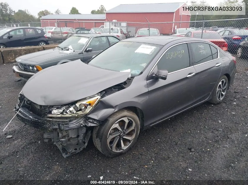 1HGCR3F8XGA033093 2016 Honda Accord Ex-L V-6