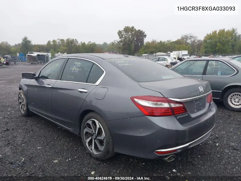 1HGCR3F8XGA033093 2016 Honda Accord Ex-L V-6