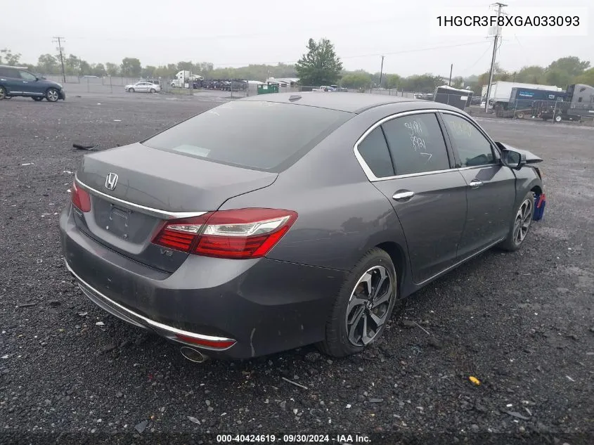 1HGCR3F8XGA033093 2016 Honda Accord Ex-L V-6