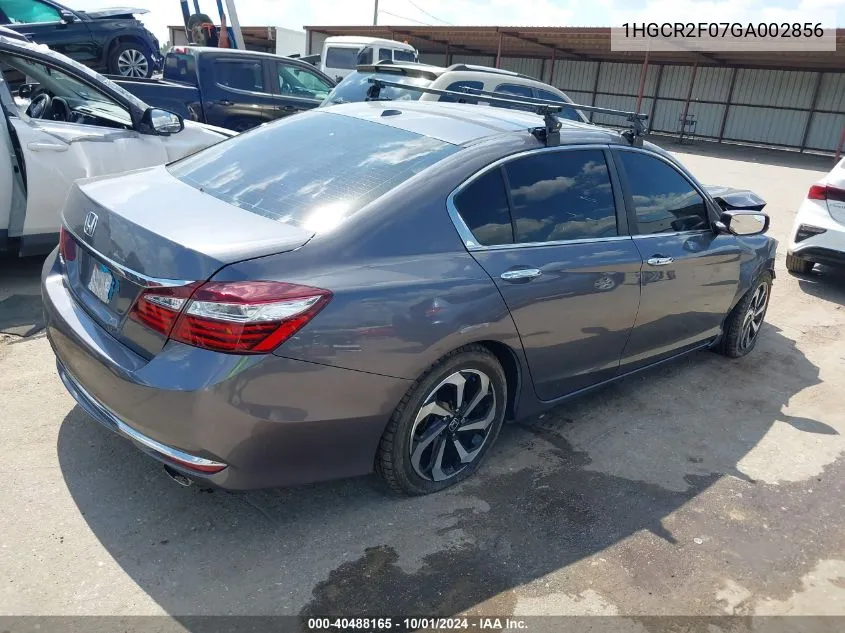 2016 Honda Accord Ex VIN: 1HGCR2F07GA002856 Lot: 40488165