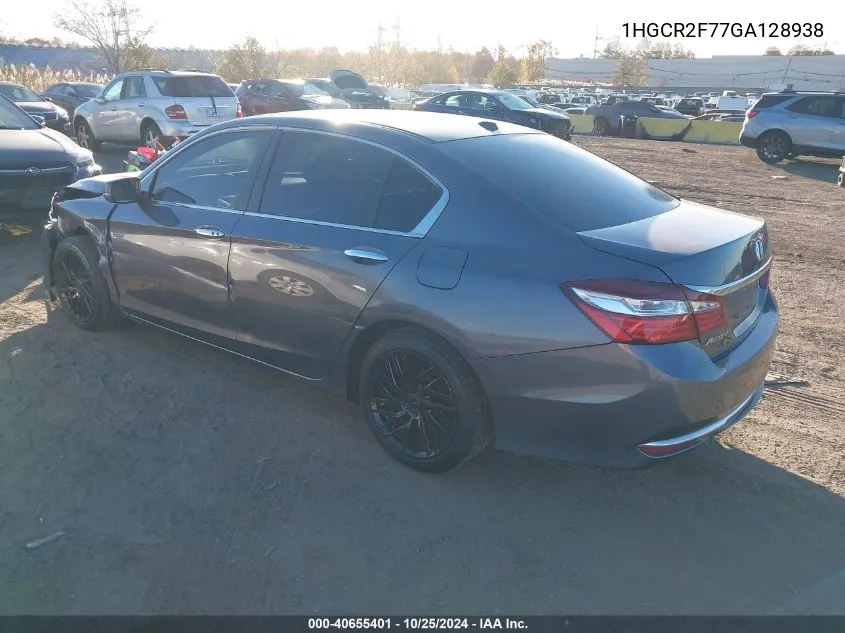 1HGCR2F77GA128938 2016 Honda Accord Ex