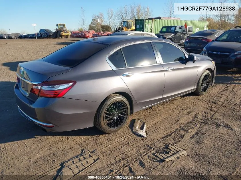 1HGCR2F77GA128938 2016 Honda Accord Ex