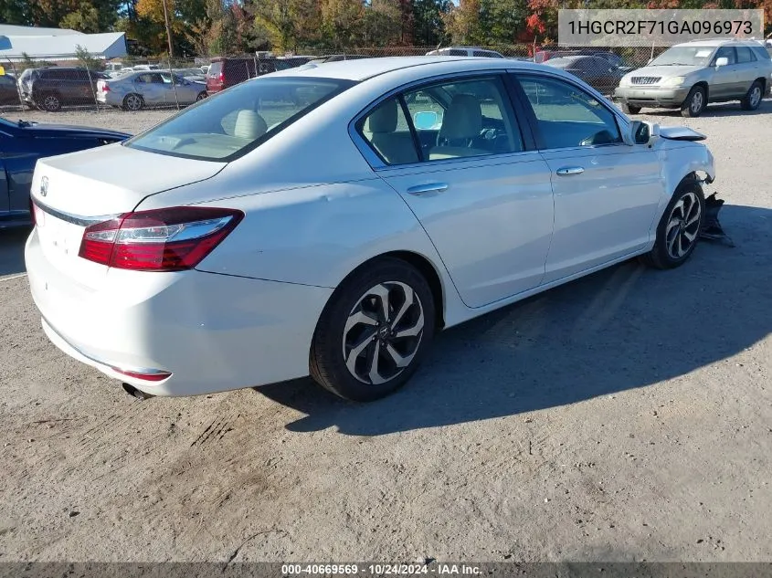 2016 Honda Accord Ex VIN: 1HGCR2F71GA096973 Lot: 40669569