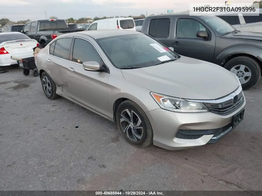 1HGCR2F31GA095996 2016 Honda Accord Lx