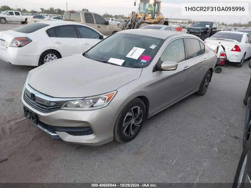 1HGCR2F31GA095996 2016 Honda Accord Lx