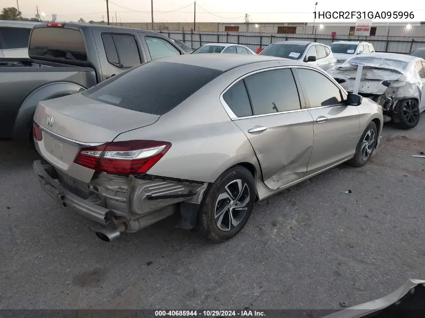 1HGCR2F31GA095996 2016 Honda Accord Lx