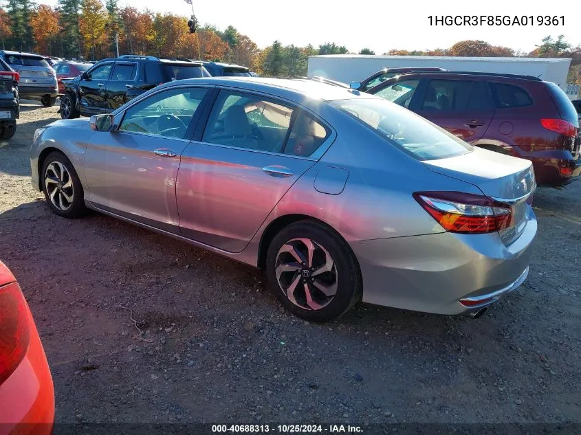 2016 Honda Accord Ex-L V-6 VIN: 1HGCR3F85GA019361 Lot: 40688313