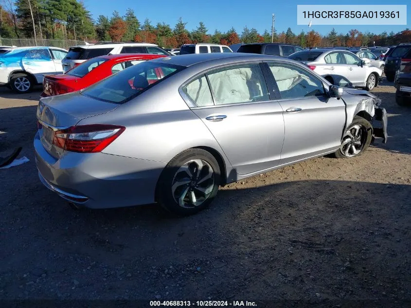 2016 Honda Accord Ex-L V-6 VIN: 1HGCR3F85GA019361 Lot: 40688313