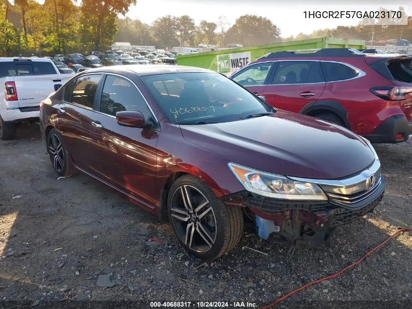 1HGCR2F57GA023170 2016 Honda Accord Sport