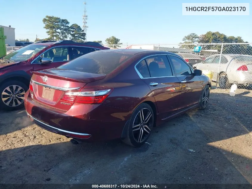 1HGCR2F57GA023170 2016 Honda Accord Sport