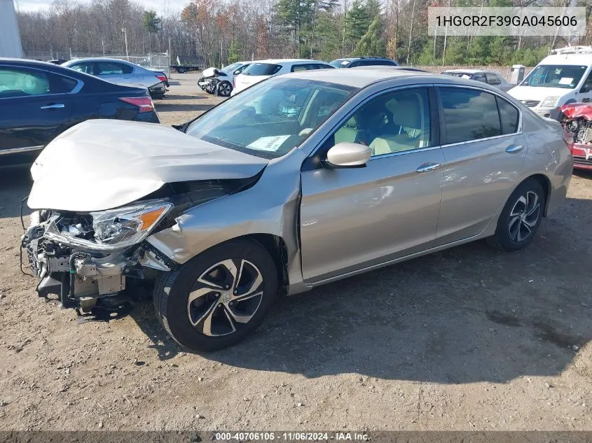 2016 Honda Accord Lx VIN: 1HGCR2F39GA045606 Lot: 40706105