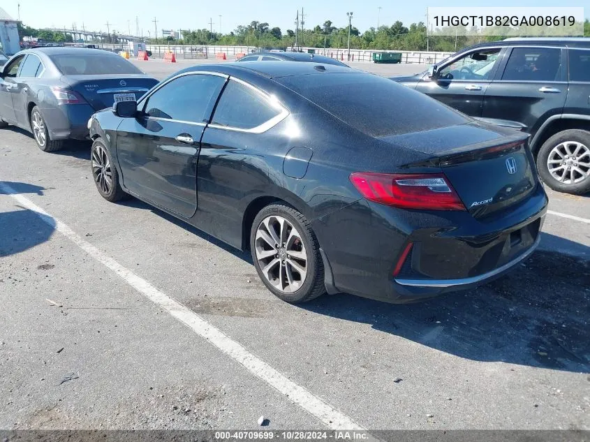 2016 Honda Accord Ex-L VIN: 1HGCT1B82GA008619 Lot: 40709699