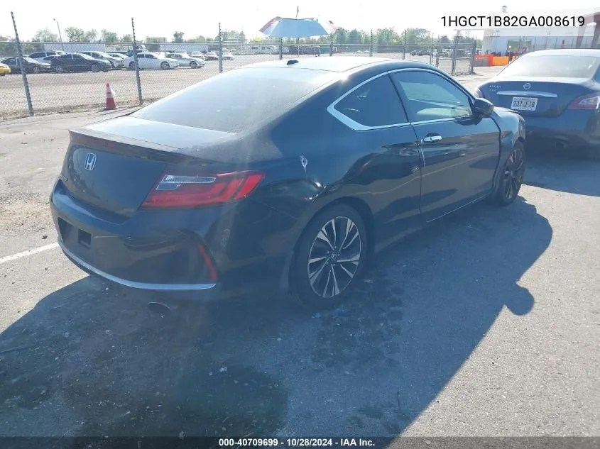 2016 Honda Accord Ex-L VIN: 1HGCT1B82GA008619 Lot: 40709699