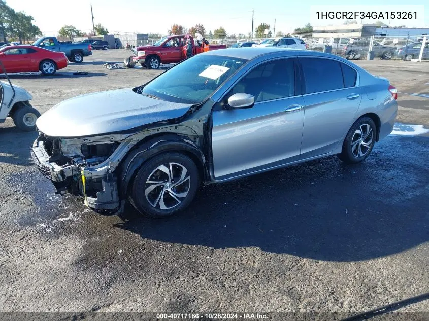 1HGCR2F34GA153261 2016 Honda Accord Lx