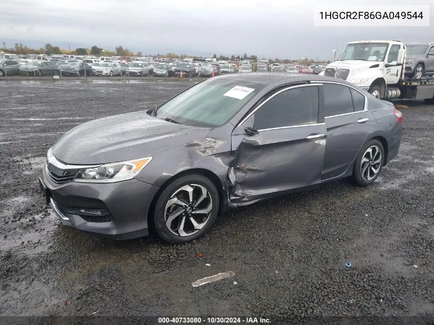 1HGCR2F86GA049544 2016 Honda Accord Ex-L