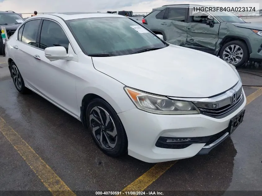 2016 Honda Accord Ex-L V-6 VIN: 1HGCR3F84GA023174 Lot: 40750591