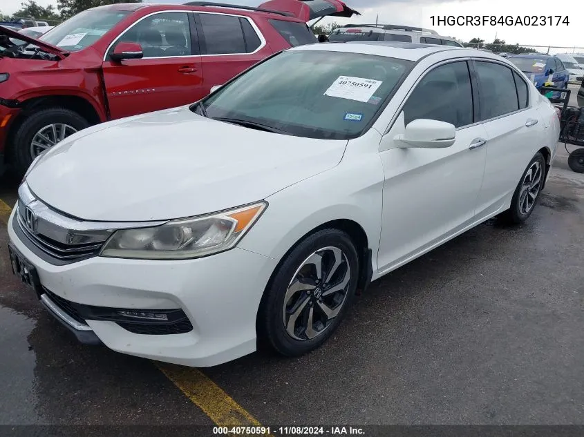 2016 Honda Accord Ex-L V-6 VIN: 1HGCR3F84GA023174 Lot: 40750591