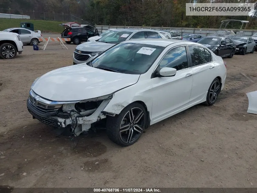 2016 Honda Accord Sport VIN: 1HGCR2F65GA099365 Lot: 40768706