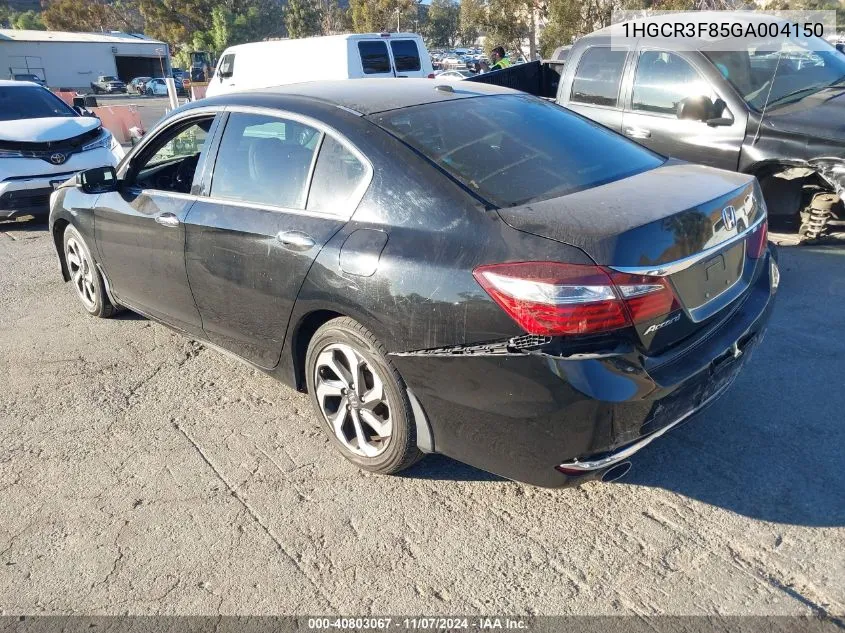 1HGCR3F85GA004150 2016 Honda Accord Ex-L V-6