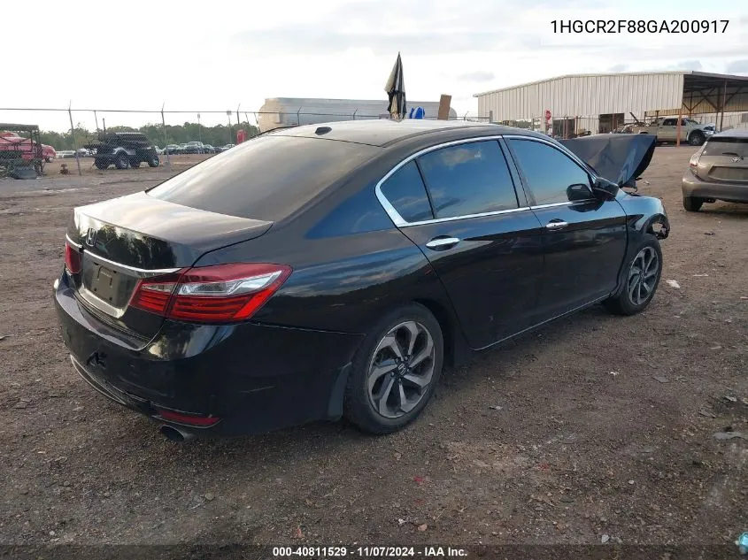 2016 Honda Accord Ex-L VIN: 1HGCR2F88GA200917 Lot: 40811529