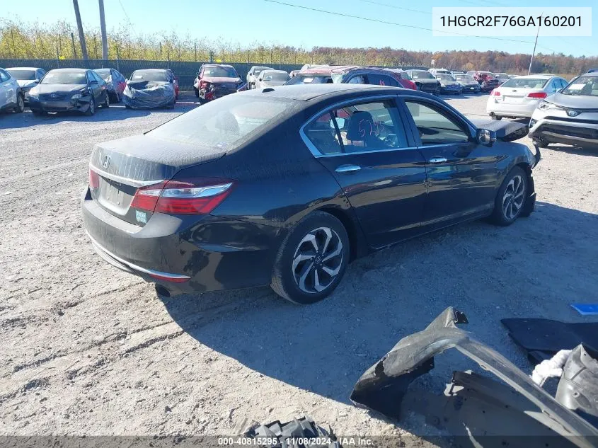 2016 Honda Accord Ex VIN: 1HGCR2F76GA160201 Lot: 40815295