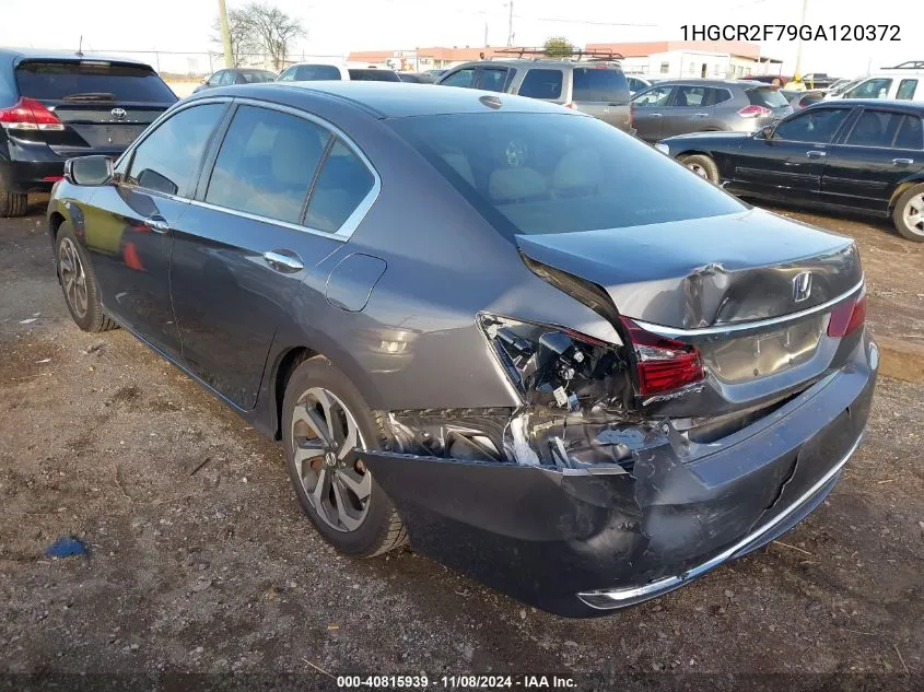 2016 Honda Accord Ex VIN: 1HGCR2F79GA120372 Lot: 40815939