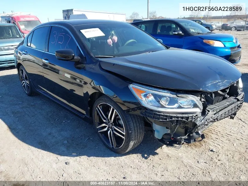 2016 Honda Accord Sport VIN: 1HGCR2F56GA228589 Lot: 40823157