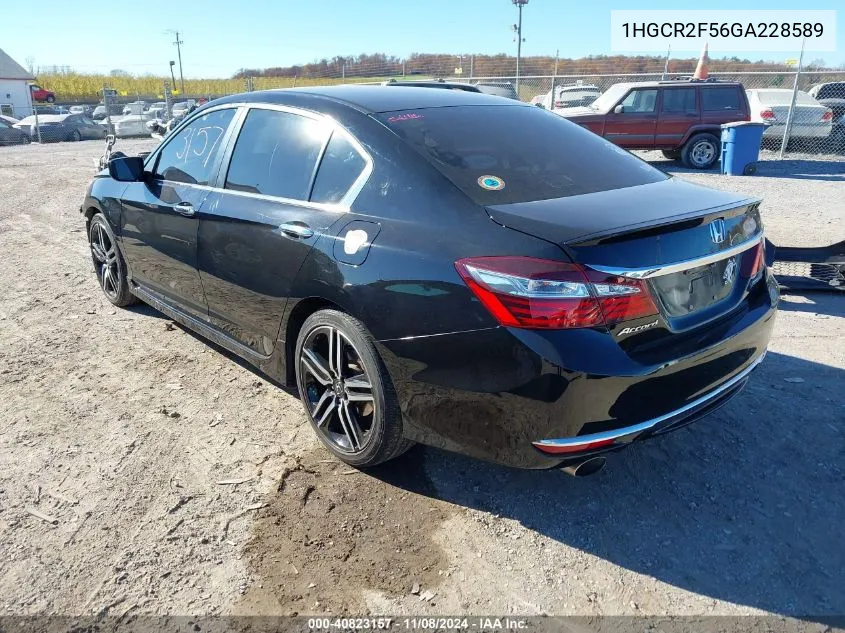 2016 Honda Accord Sport VIN: 1HGCR2F56GA228589 Lot: 40823157